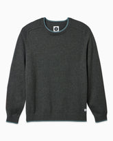 Charcoal sweater with light blue tipping on a white background #color_heather smoke