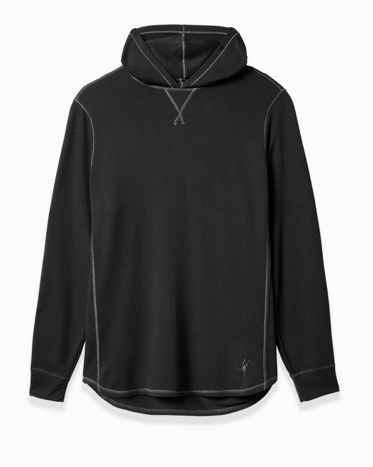 Men's black hoodie displayed on a clean background. #color_black