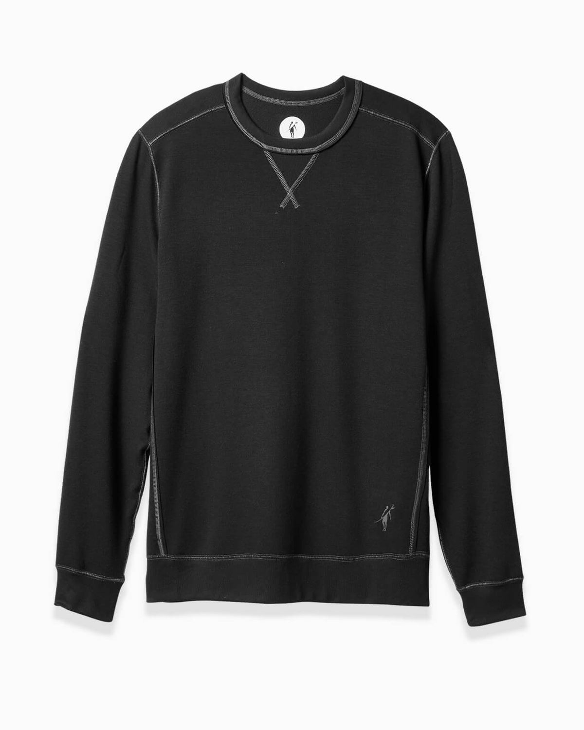 Men's black long-sleeve shirt from Toes on the Nose, displayed on a clean background. #color_black
