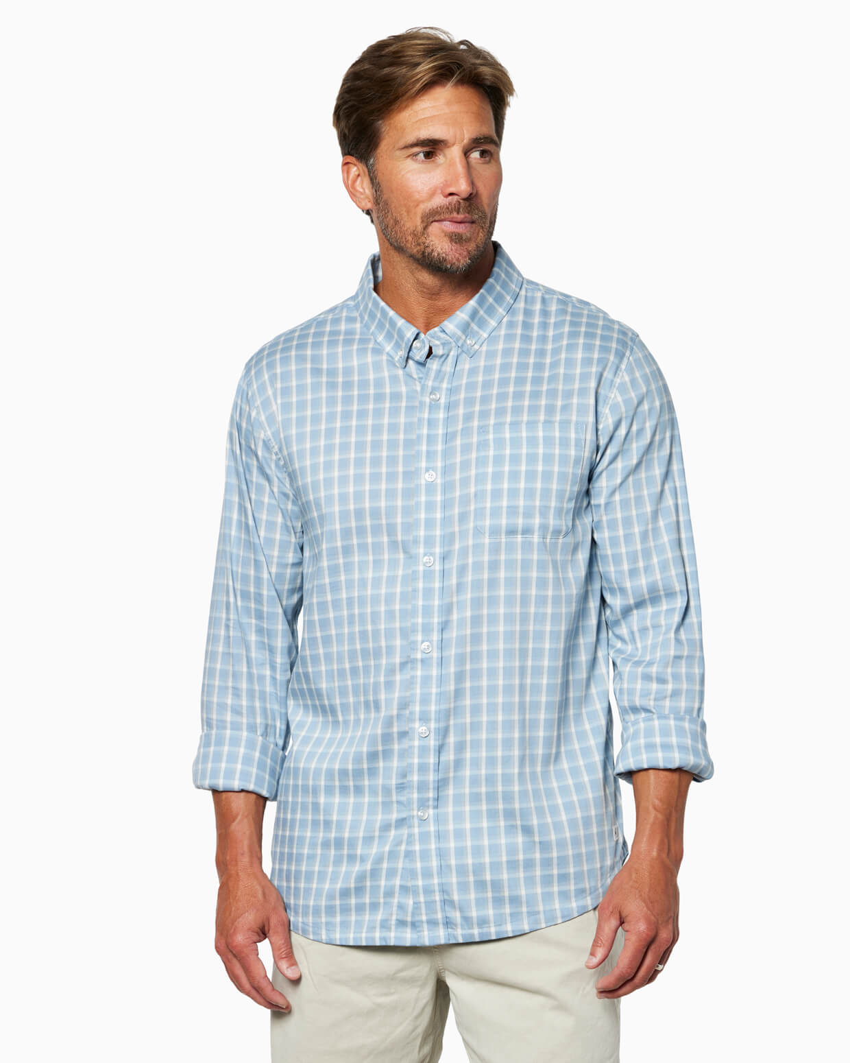 Pinnacle Sport Shirt | Blue Plaid