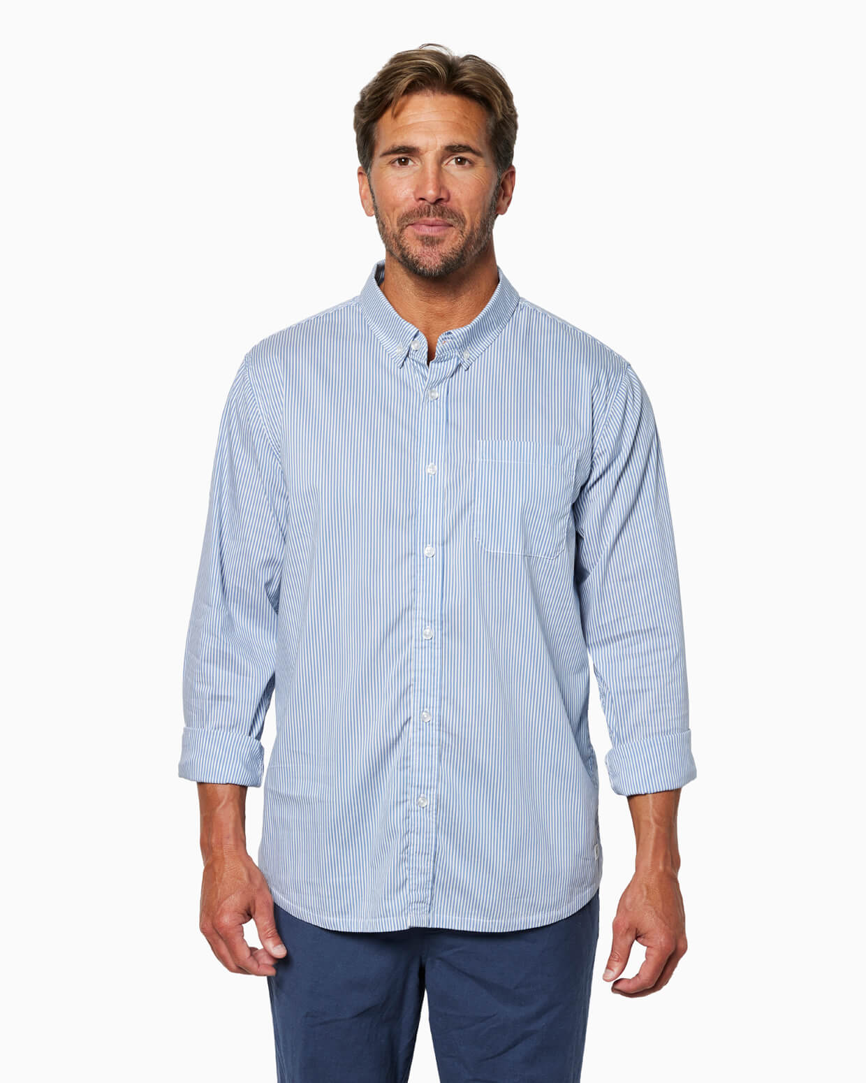 Pinnacle Sport Shirt | Blue Stripe