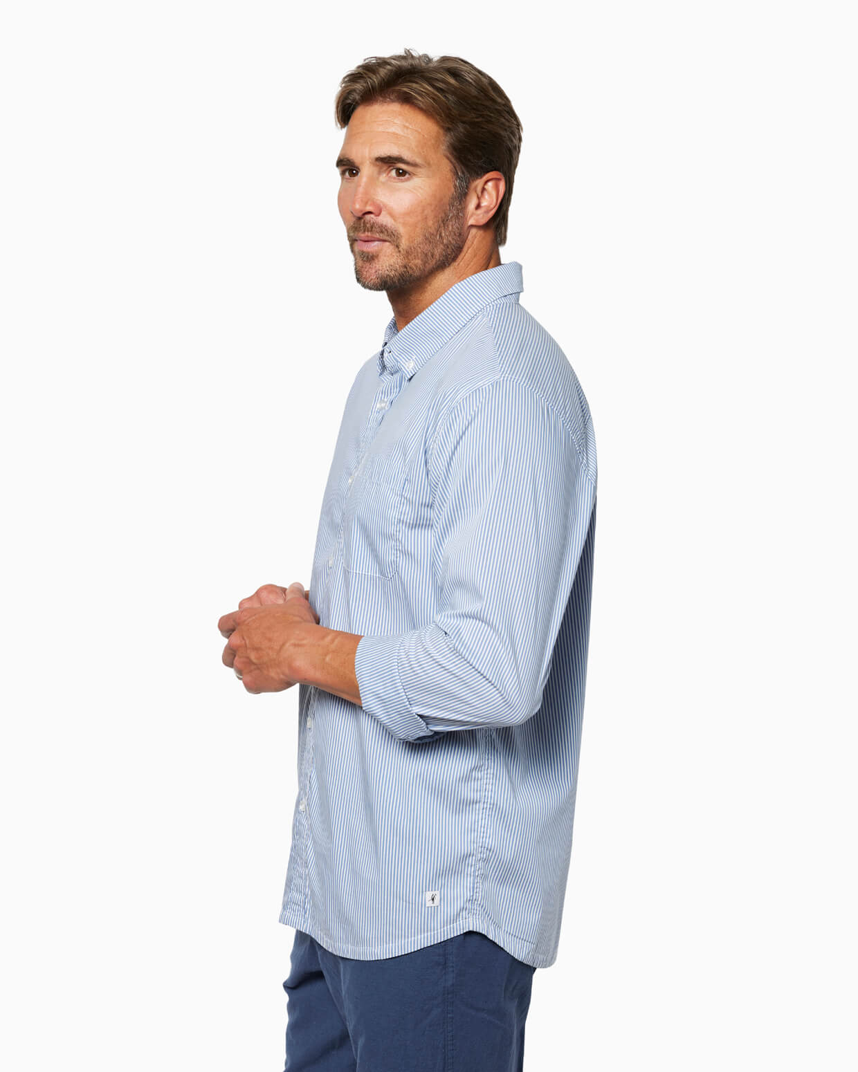 Pinnacle Sport Shirt | Blue Stripe