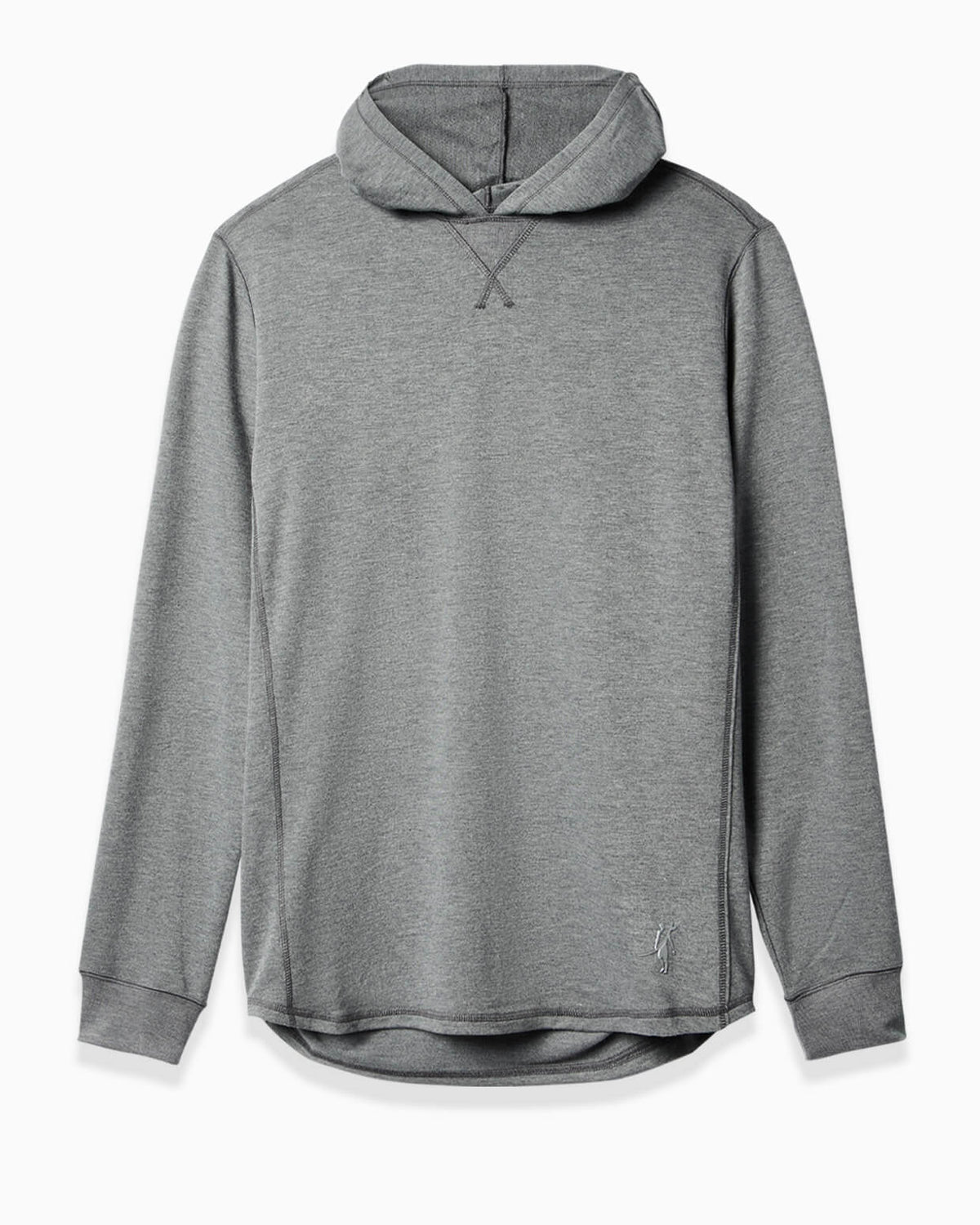 Men's dark heather grey hoodie from Toes on the Nose, front view, displayed on a plain background. #color_dark heather grey
