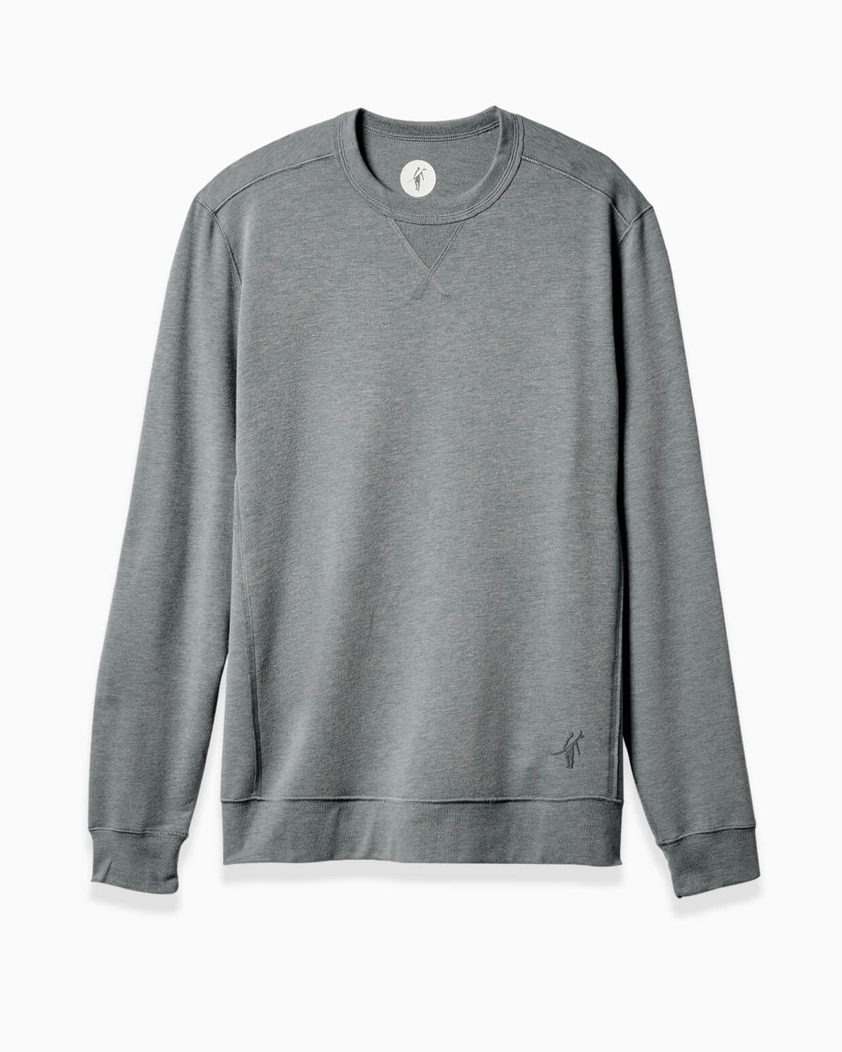Men's dark heather grey long-sleeve shirt from Toes on the Nose, displayed on a clean background. #color_dark hather grey