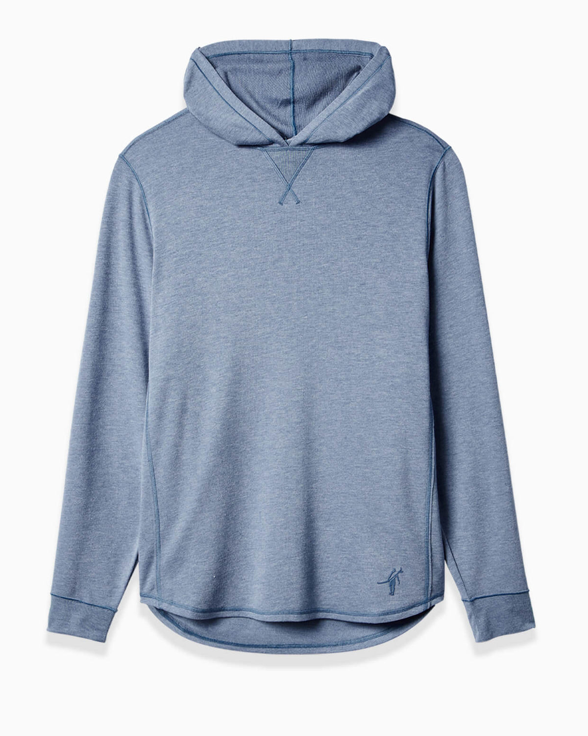 Men's deep sea hoodie from Toes on the Nose, front view on a plain background. #color_deep sea
