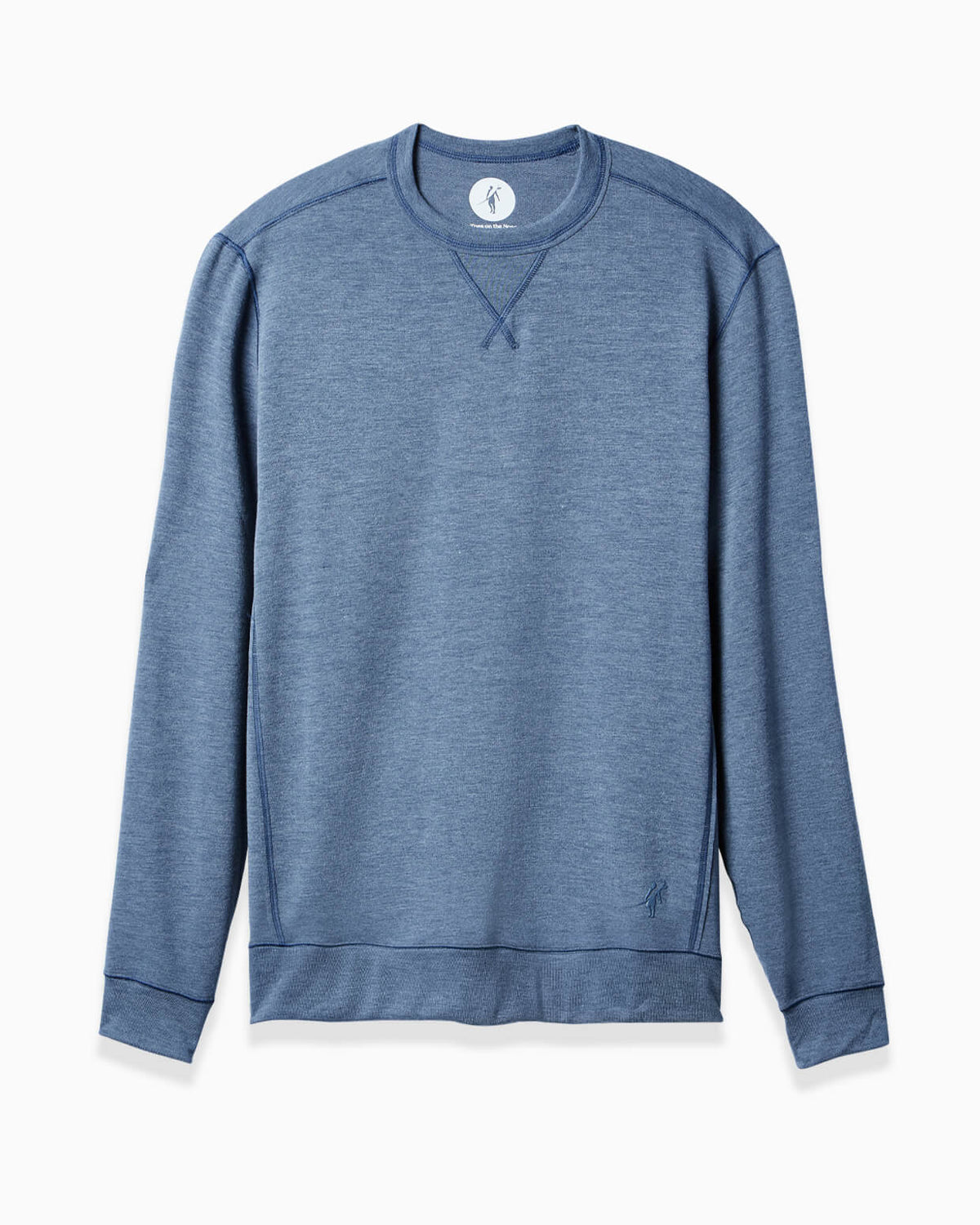 Men's Deep Sea long-sleeve shirt from Toes on the Nose, displayed on a clean background. #color_deep sea