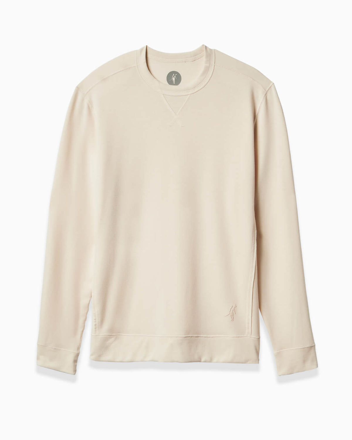 Men's natural long-sleeve shirt from Toes on the Nose, displayed on a clean background. #color_natural