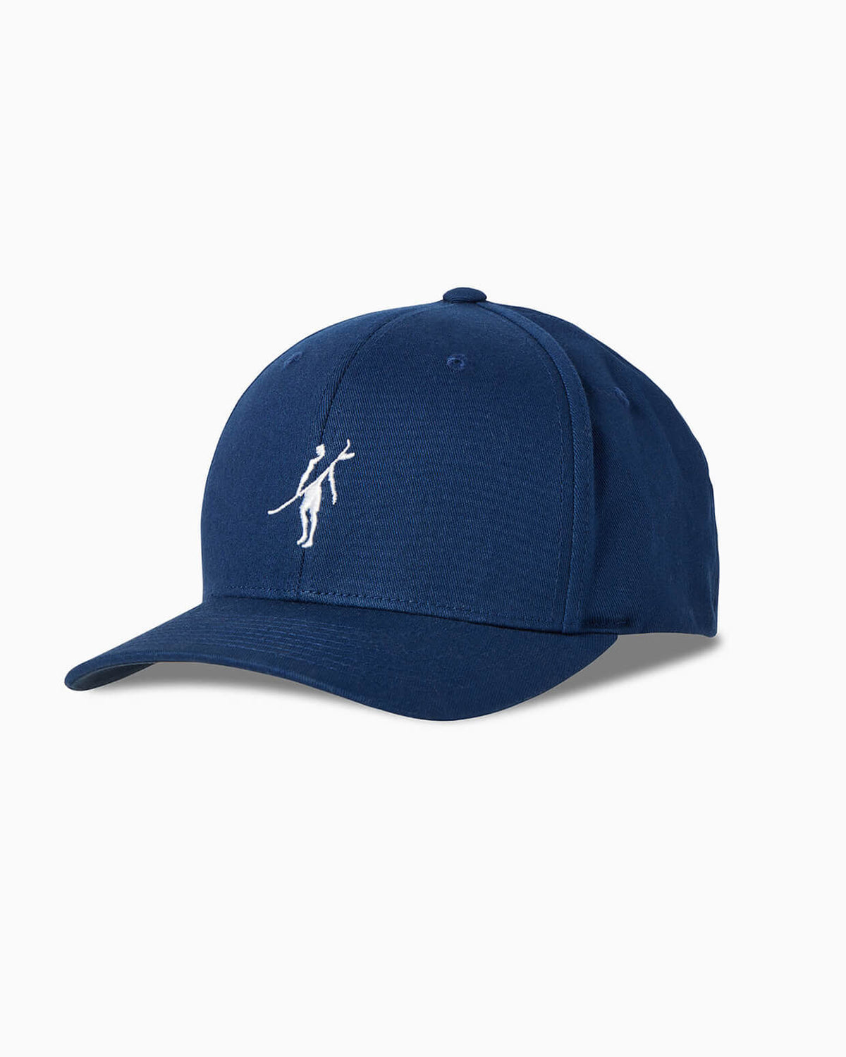 Men’s navy baseball cap featuring the Toes on the Nose logo, angled on a clean white background.