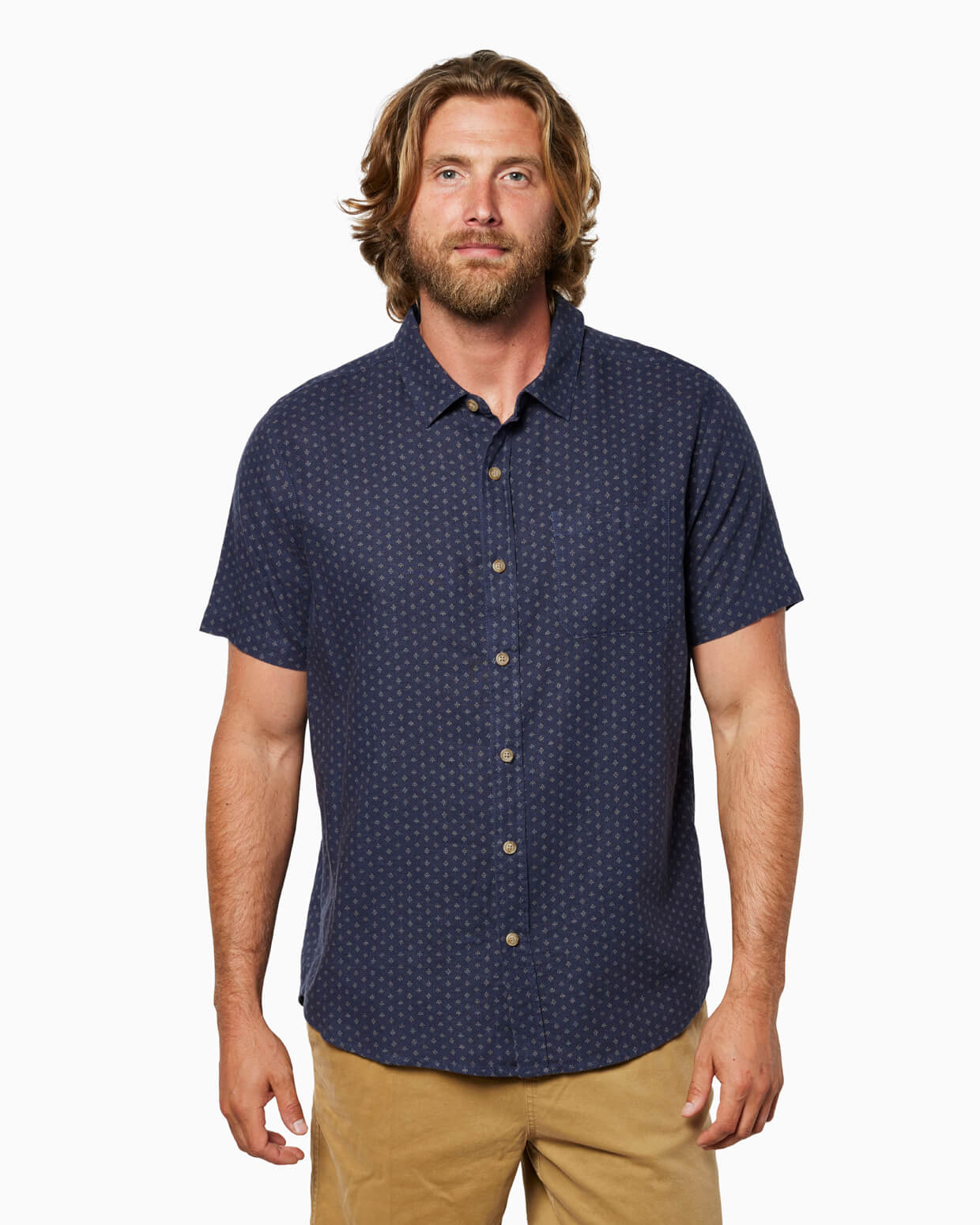 Coastline Woven | Navy Micro Mark
