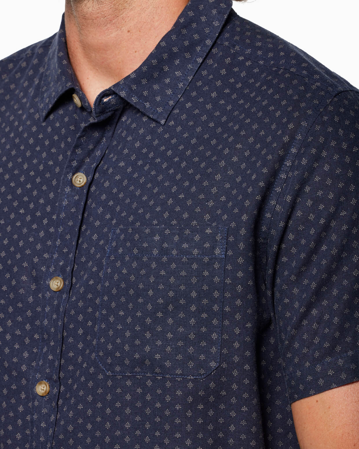 Coastline Woven | Navy Micro Mark