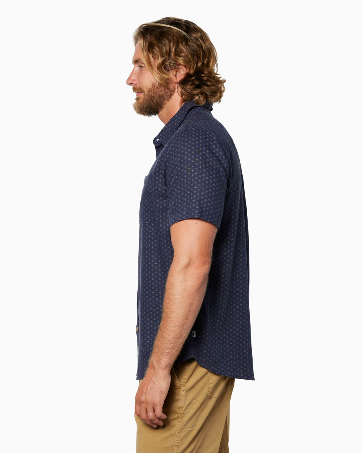 Coastline Woven | Navy Micro Mark