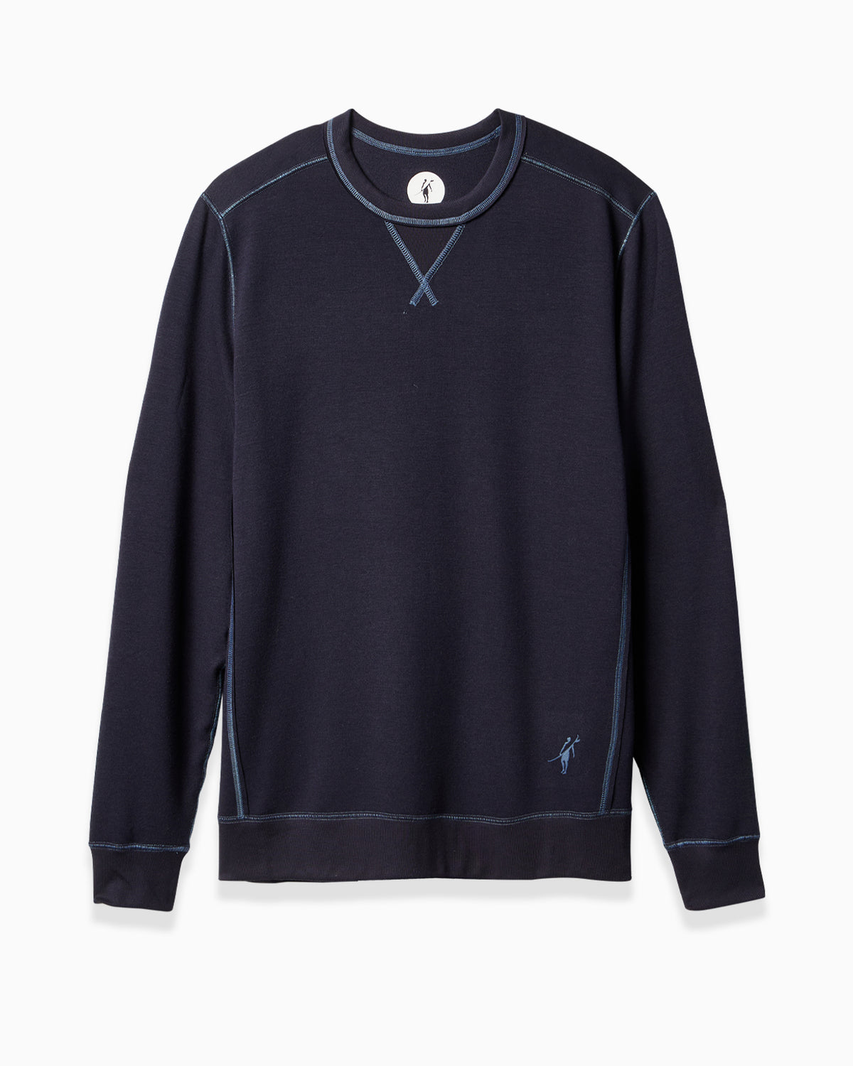 Men's navy long-sleeve shirt from Toes on the Nose, displayed on a clean background. #color_navy