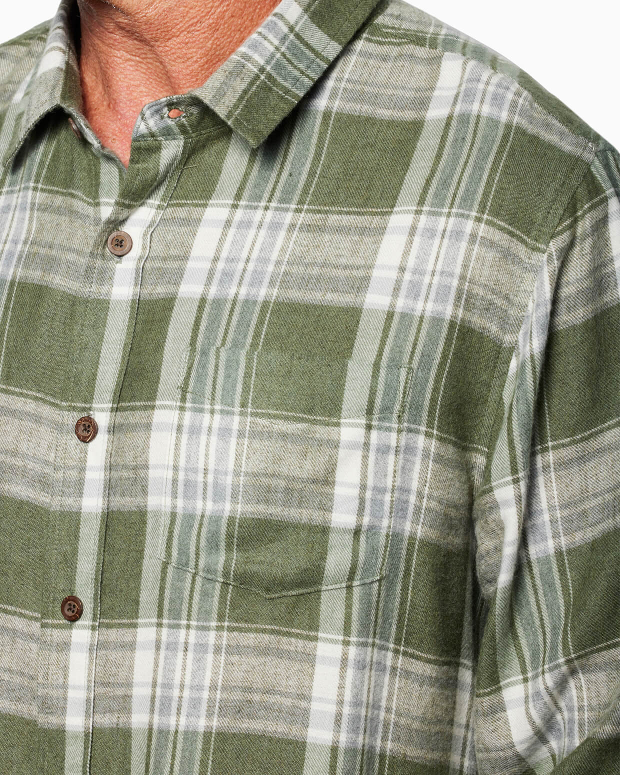 Monarch Flannel | Olive Plaid