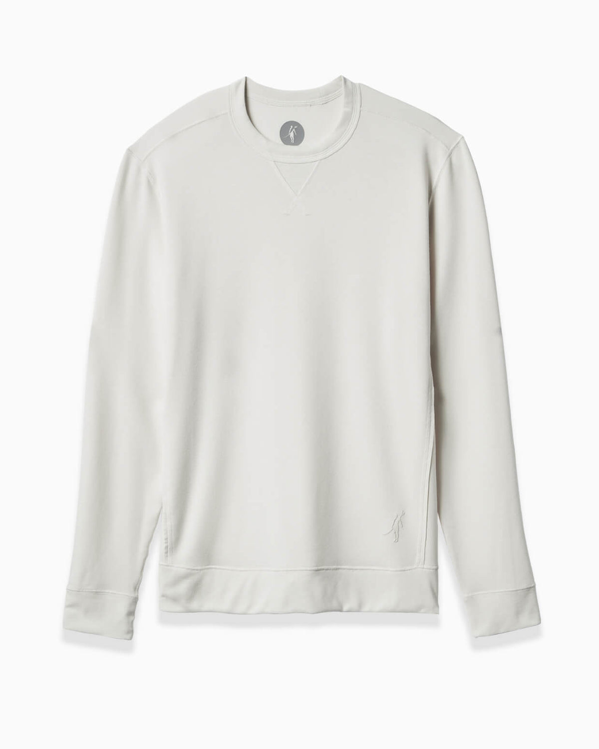Men's oyster long-sleeve shirt from Toes on the Nose, displayed on a clean background. #color_oyster