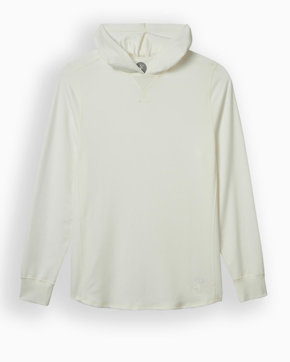 Men's washed white hoodie again a white background #color_washed white