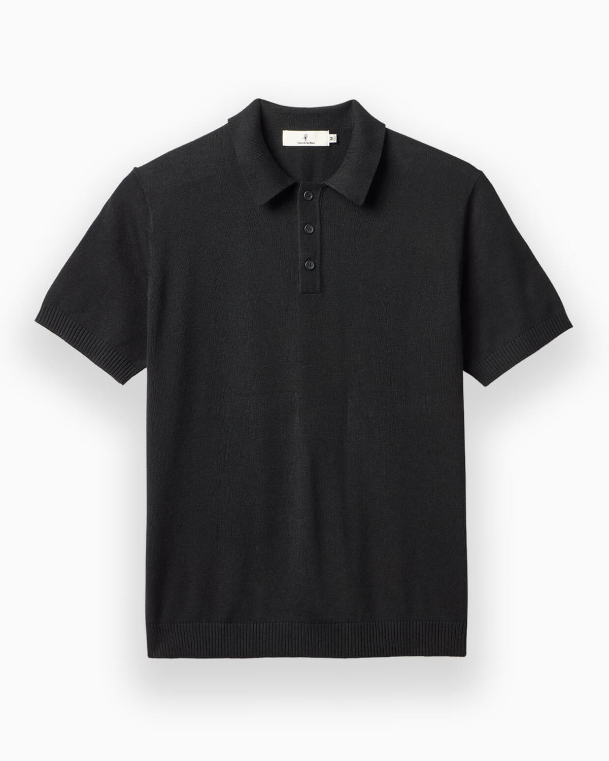 Black polo shirt on a white background #color_rylan black