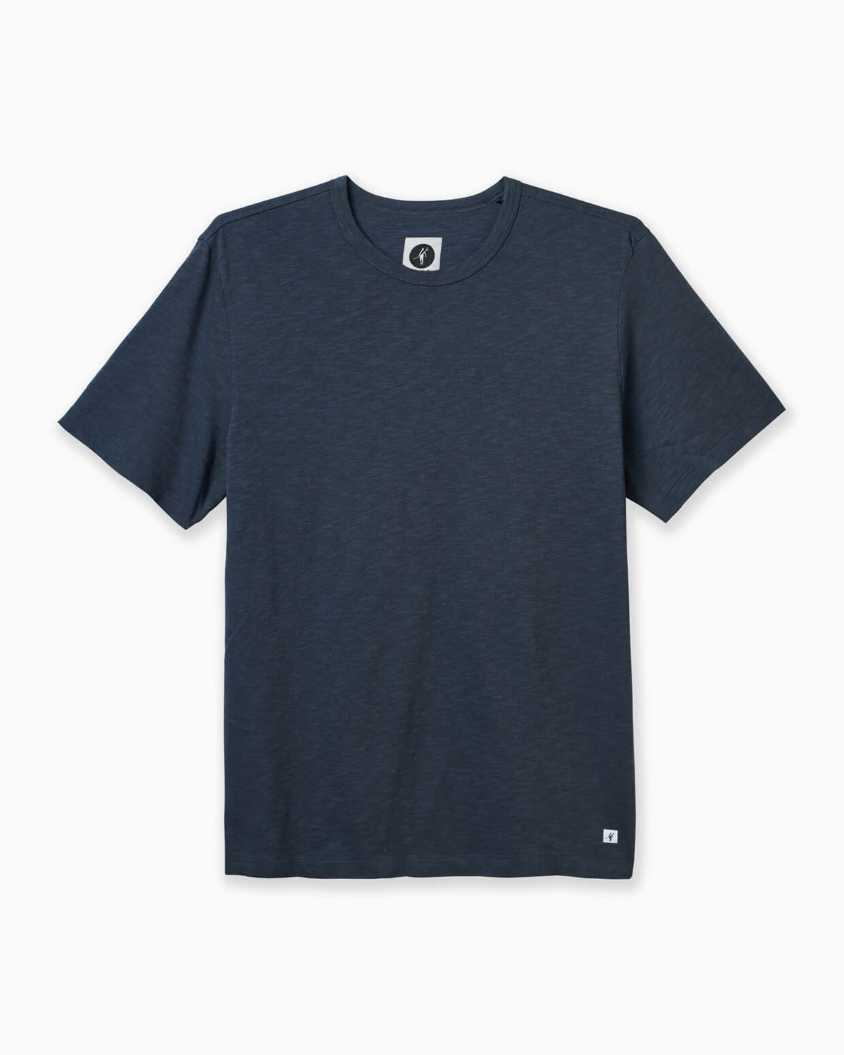 Navy blue t-shirt on a white background #color_navy slub