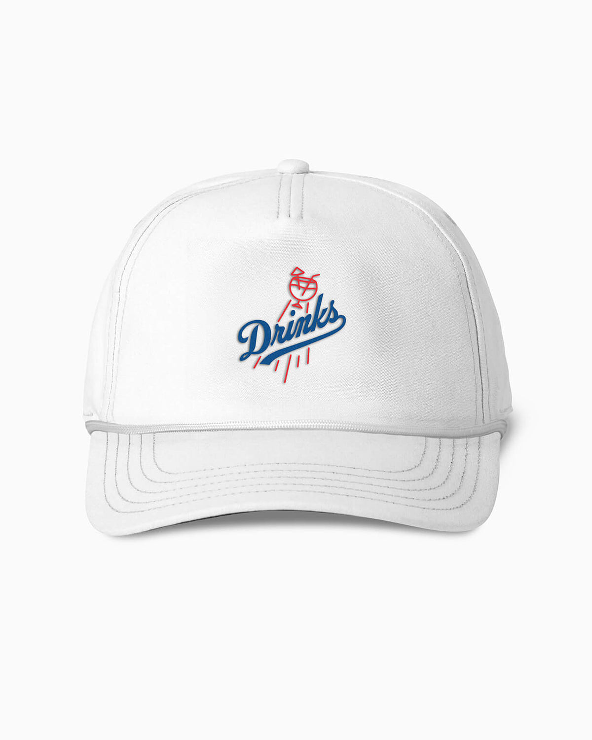 Drinks | 5 Panel Snapback Hat FRONT #color_white