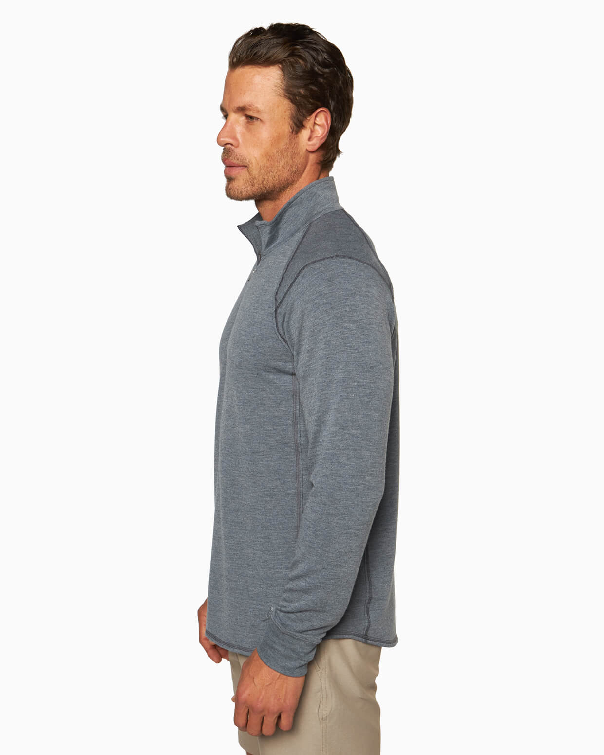 Barrel | Long Sleeve Raglan Half-Zip (Sea Silk)