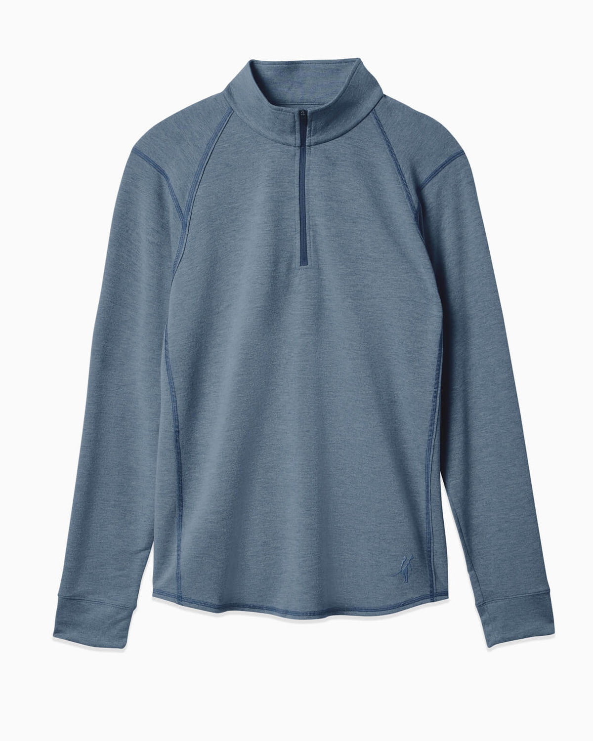 Barrel | Long Sleeve Raglan Half-Zip (Sea Silk) DEEP SEA FLAT #color_deep sea