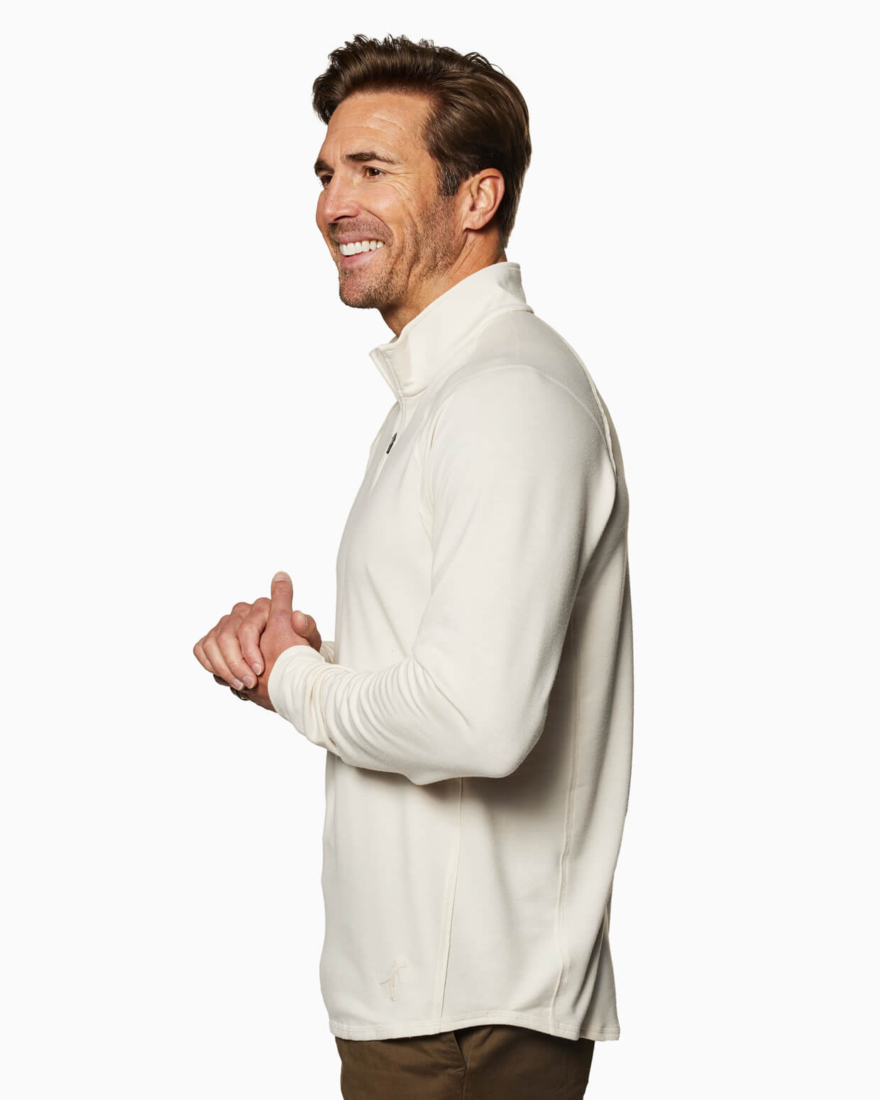 Barrel | Long Sleeve Raglan Half-Zip (Sea Silk)