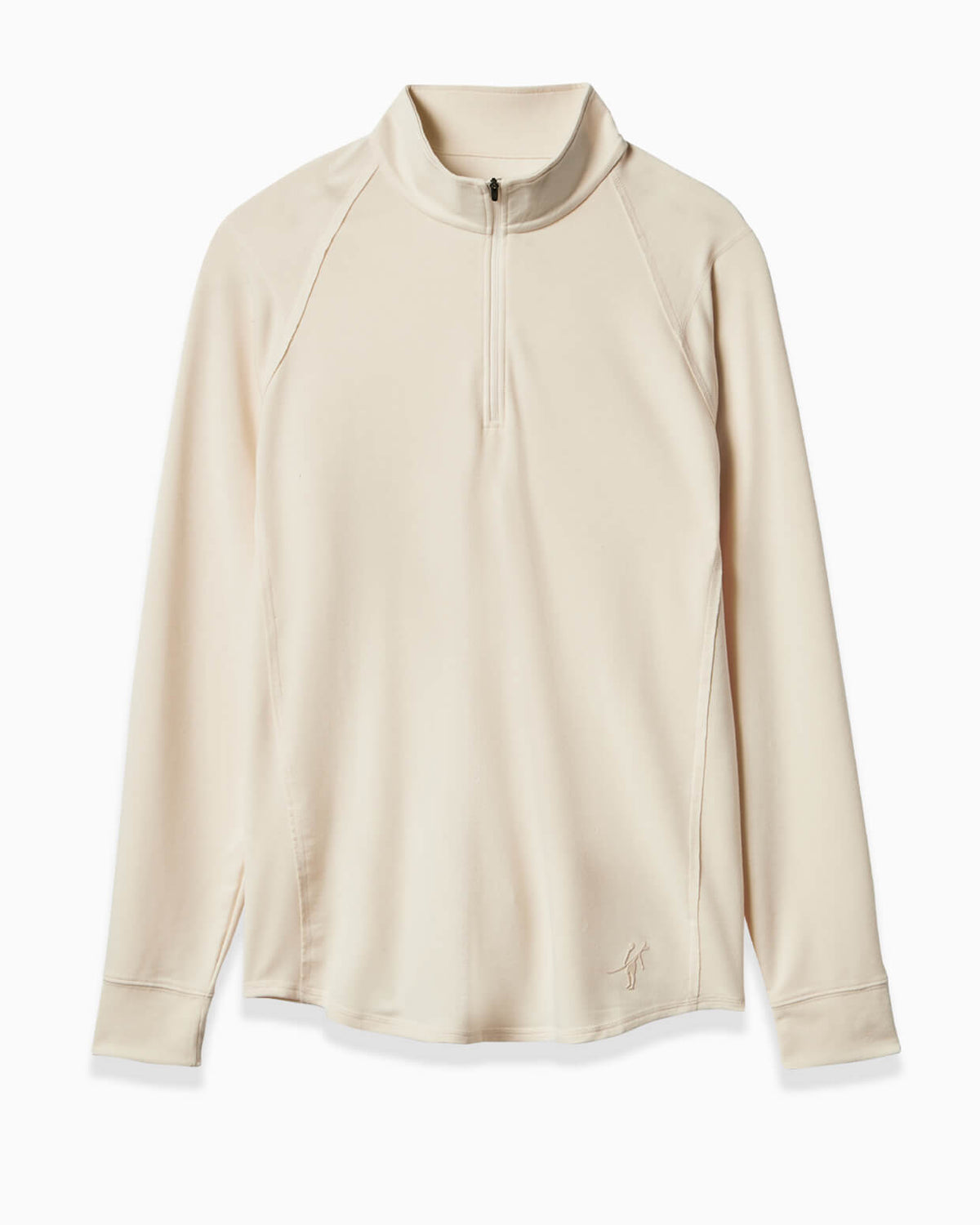 Barrel | Long Sleeve Raglan Half-Zip (Sea Silk) NATURAL flat #color_natural