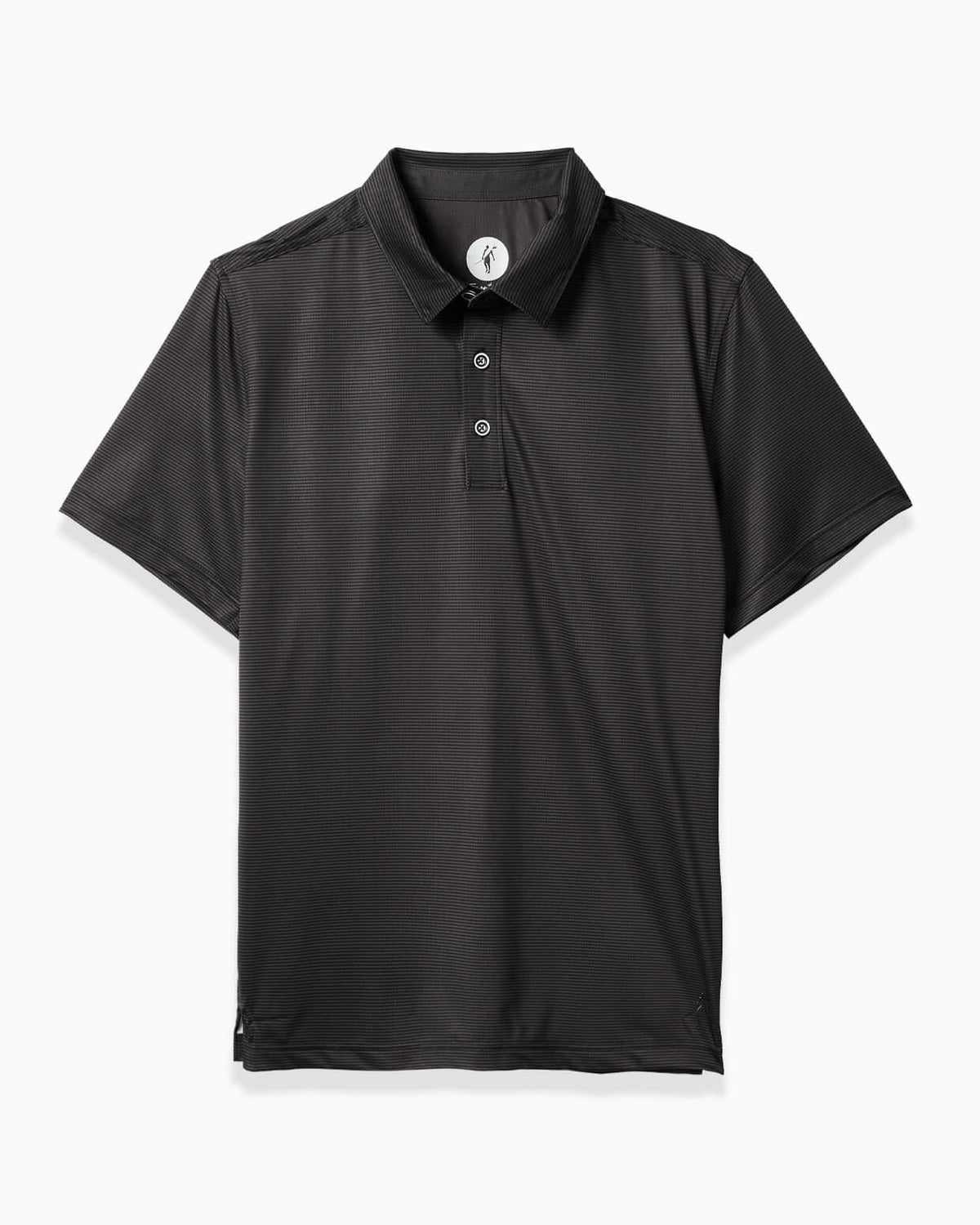 Ace | Performance Polo CHARCOAL MICRO STRIPE flat #color_charcoal micro stripe