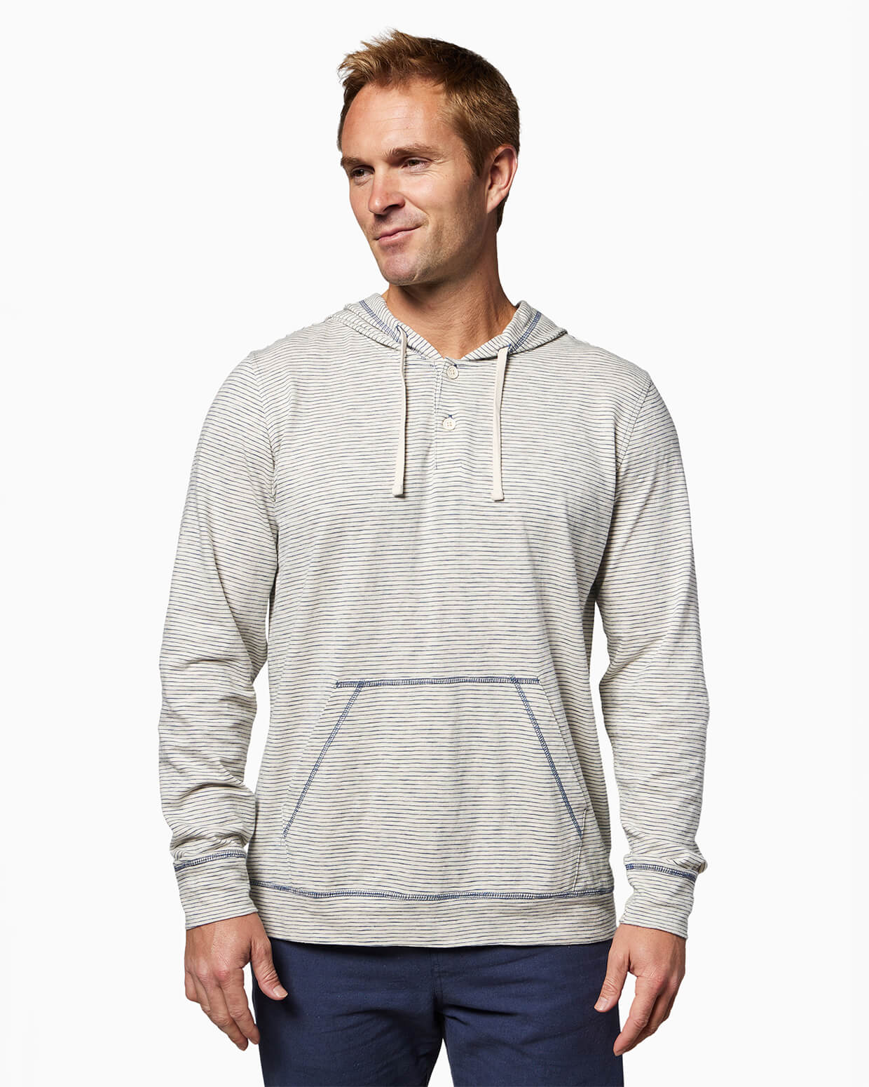 Topside Hoodie | Natural Stripe