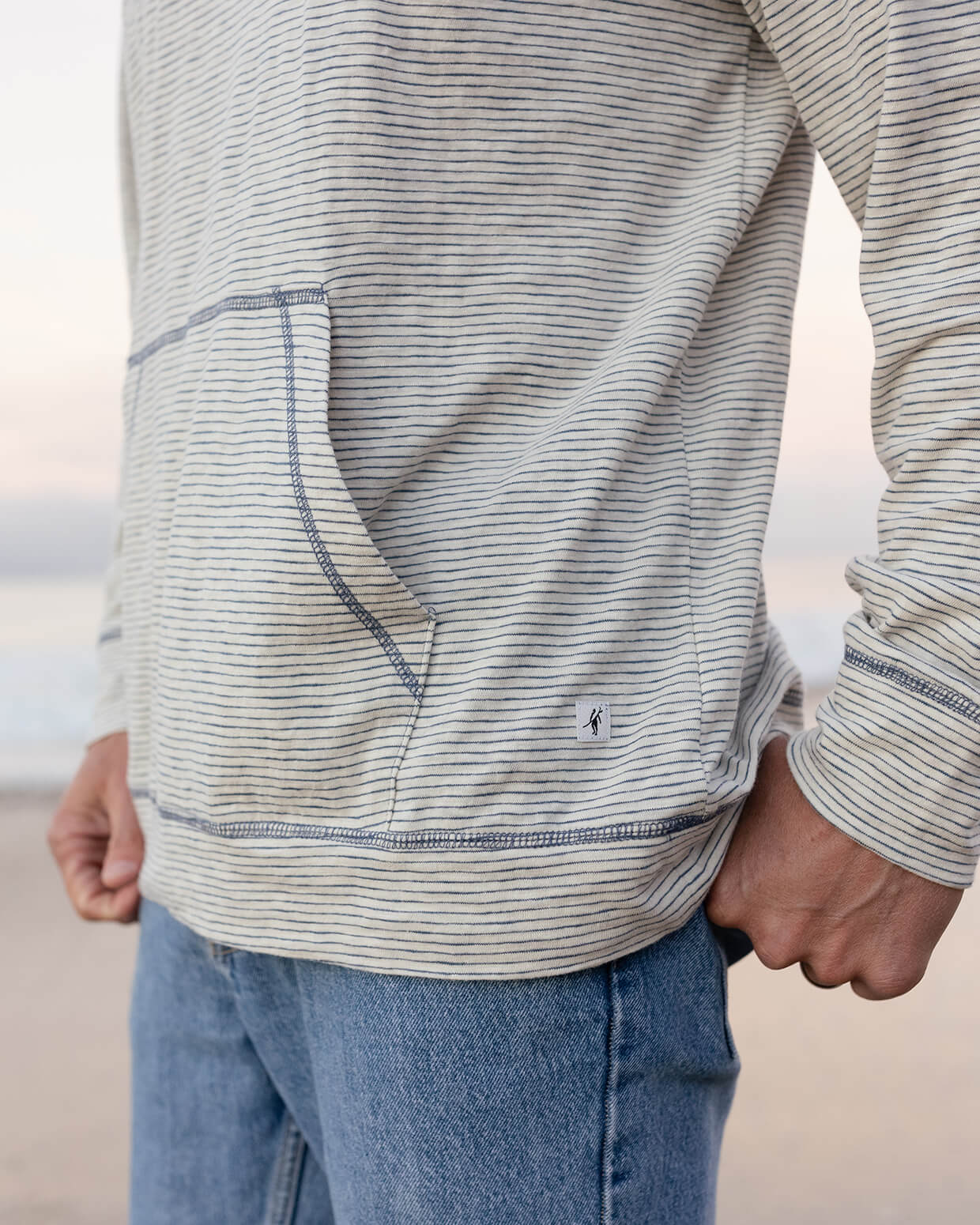 Topside Hoodie | Natural Stripe