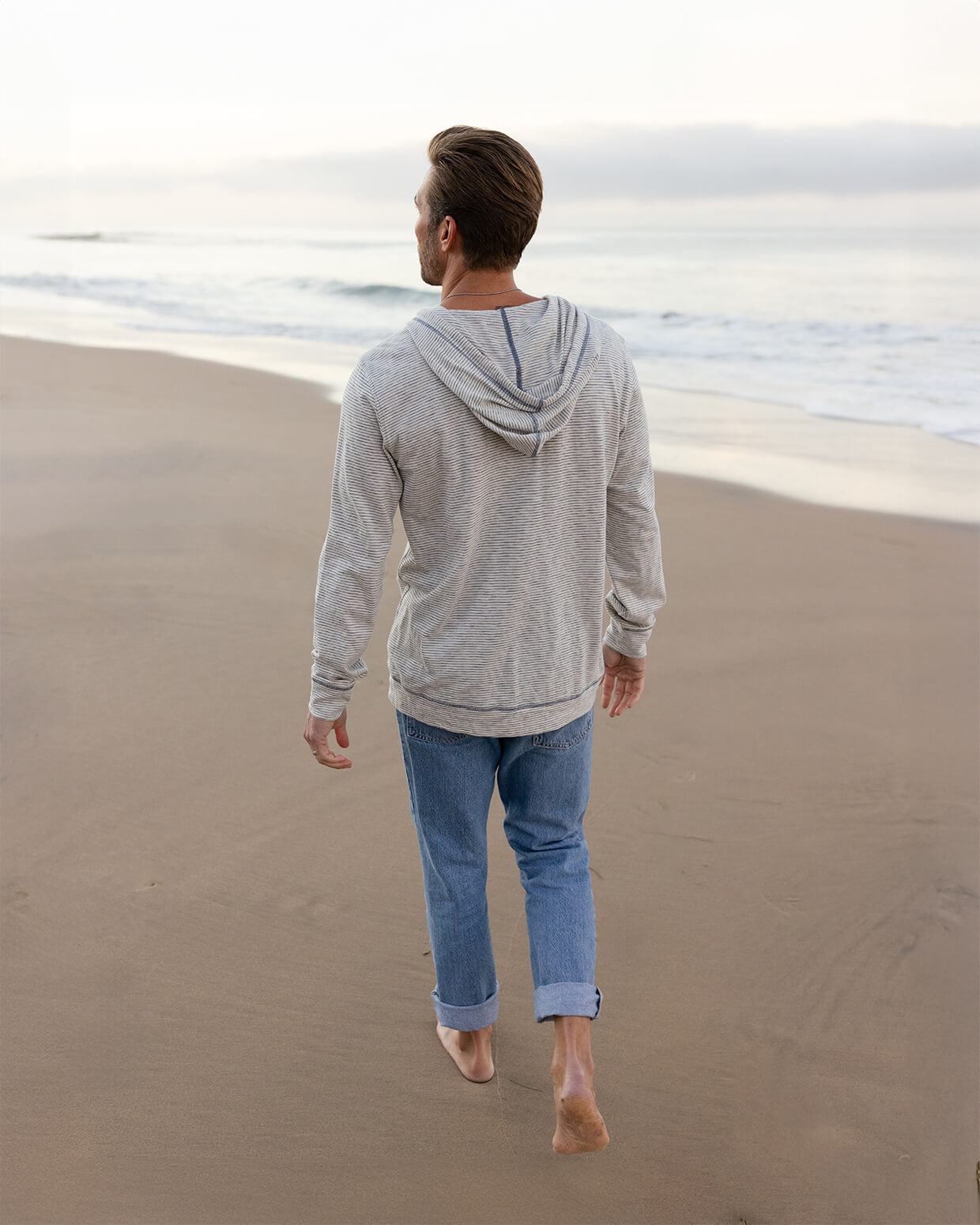 Topside Hoodie | Natural Stripe