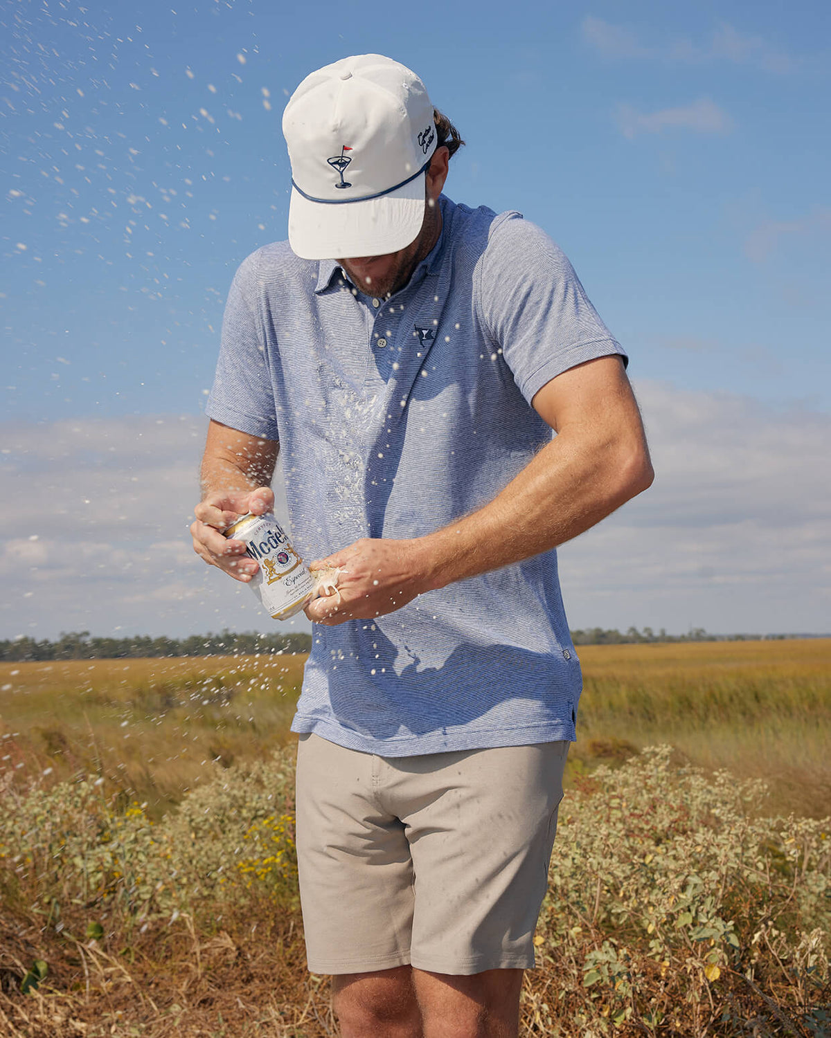 Marina | Knitted Jersey Polo LIFESTYLE #color_marina chambray