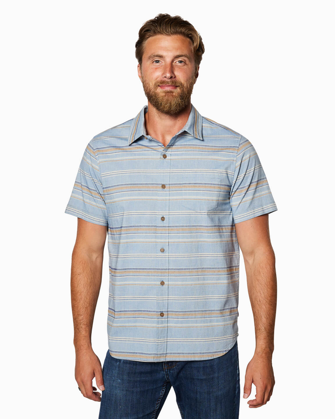 Coastline Woven | Blue Multi Stripe