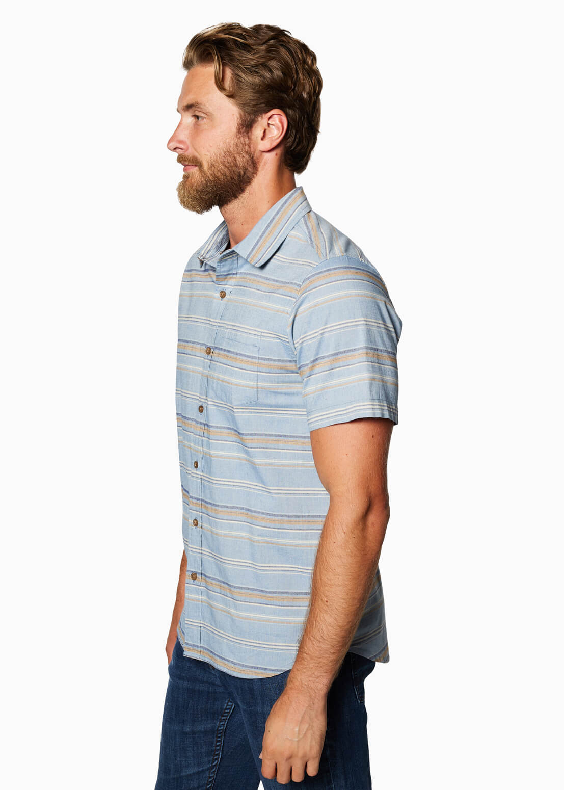 Coastline Woven | Blue Multi Stripe