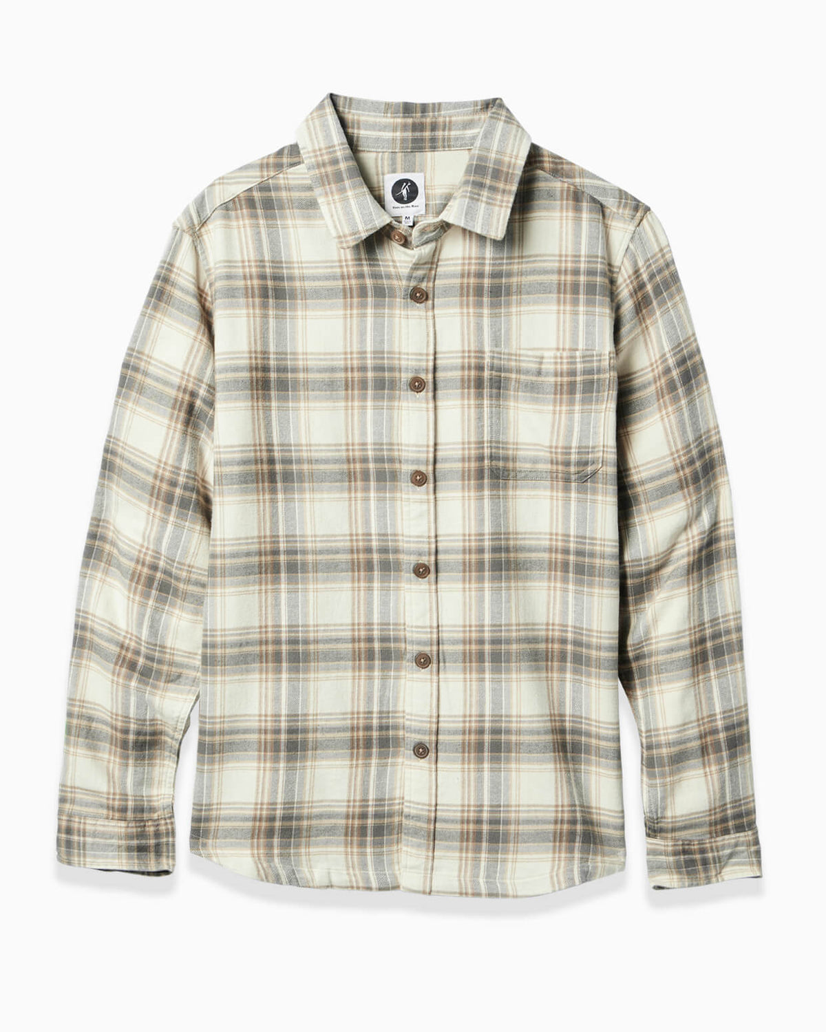 Atwater | Flannel Shirt front flat #color_almond