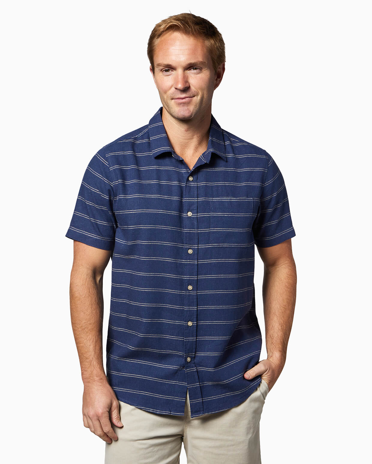 Coastline Woven | Navy Stripe