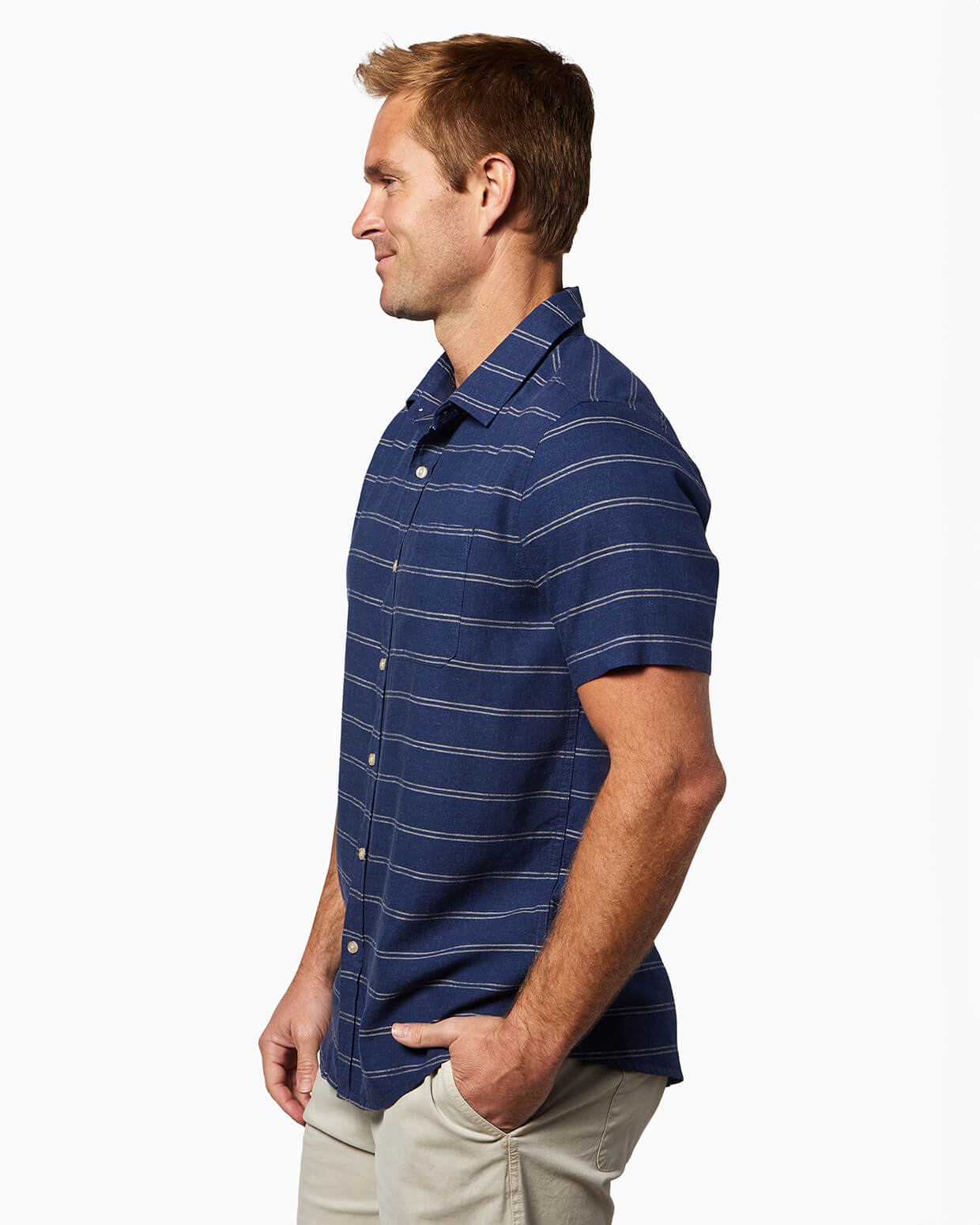 Coastline Woven | Navy Stripe