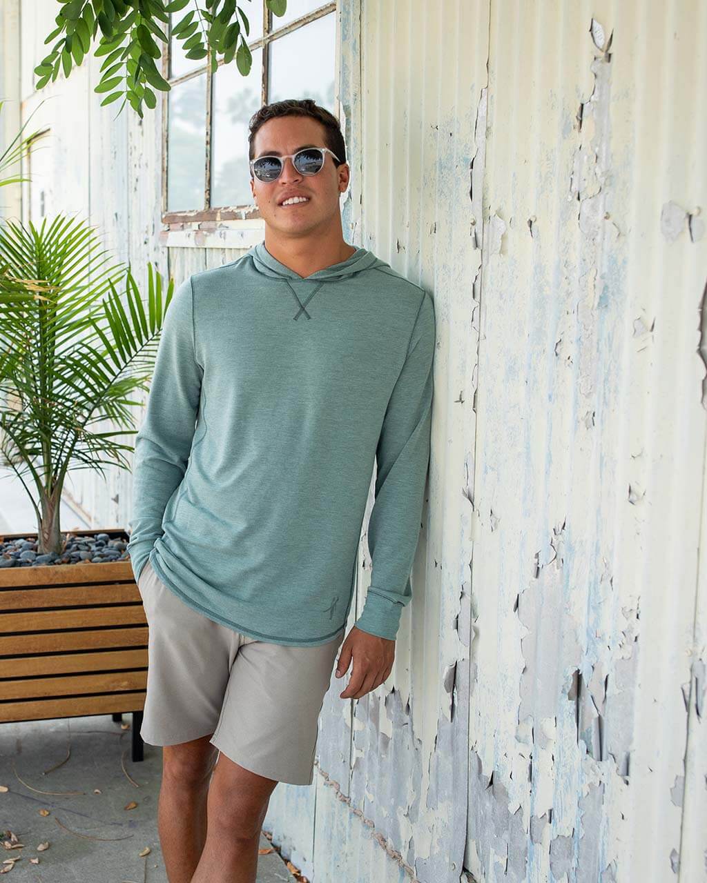 Schooner | Long Sleeve Hoodie (Sea Silk)