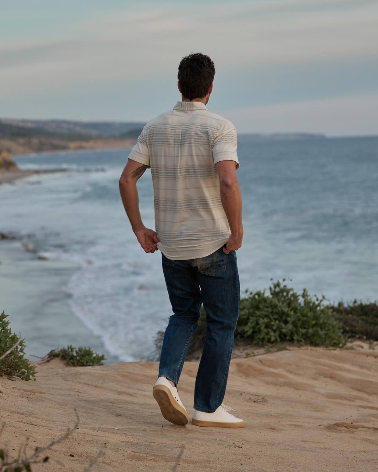 Coastline Woven | Beige Stripe
