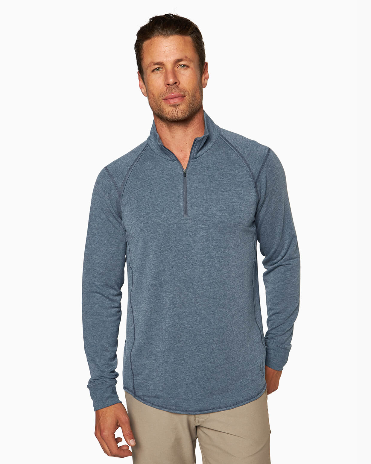 Barrel | Long Sleeve Raglan Half-Zip (Sea Silk)