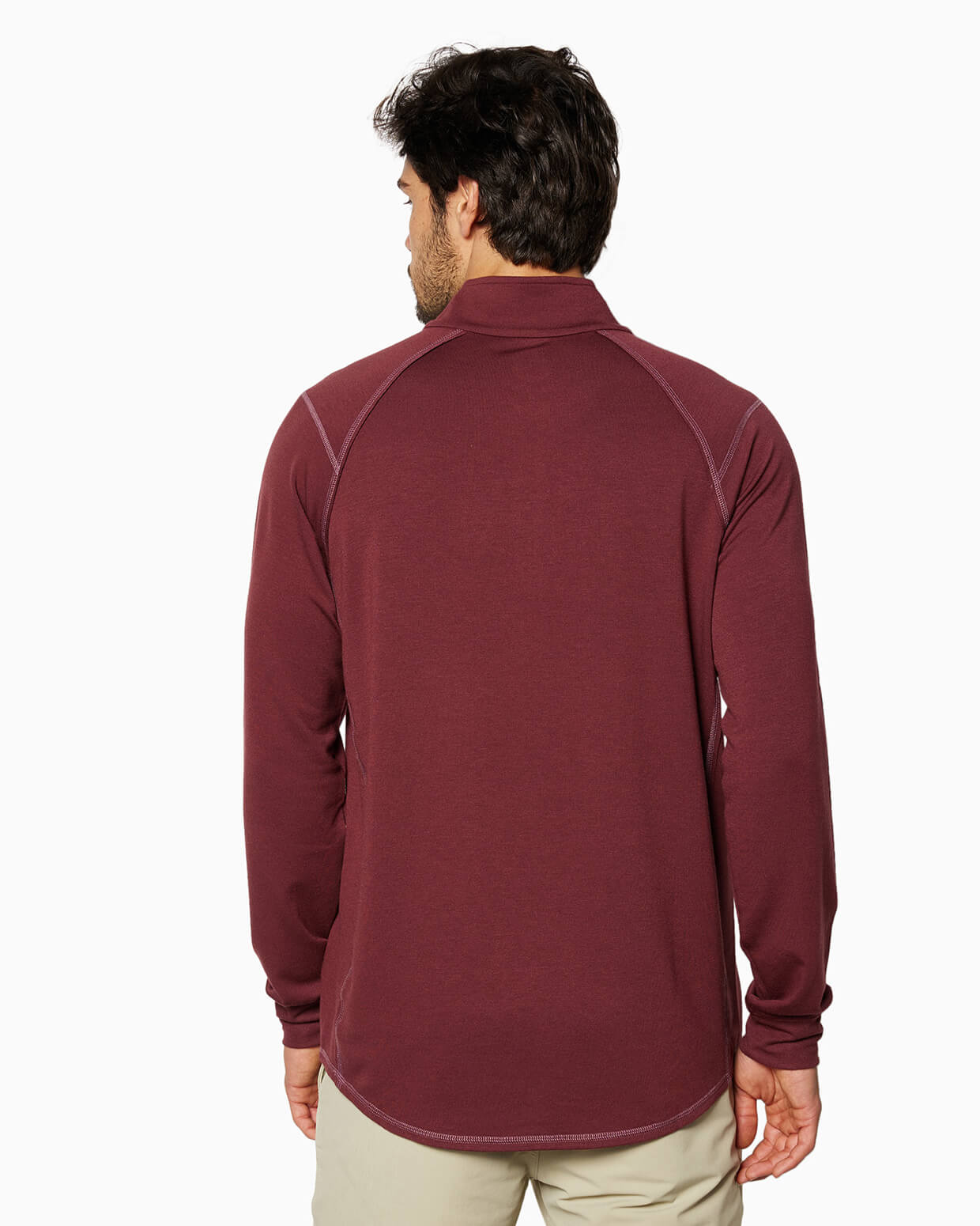 Barrel | Long Sleeve Raglan Half-Zip (Sea Silk)