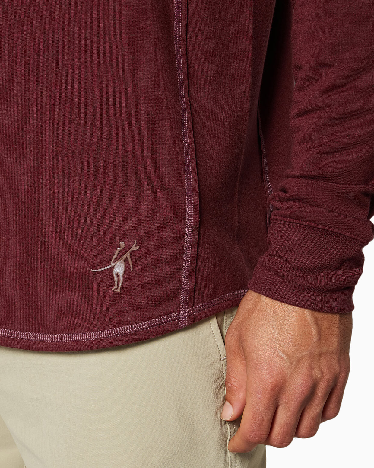 Barrel | Long Sleeve Raglan Half-Zip (Sea Silk)