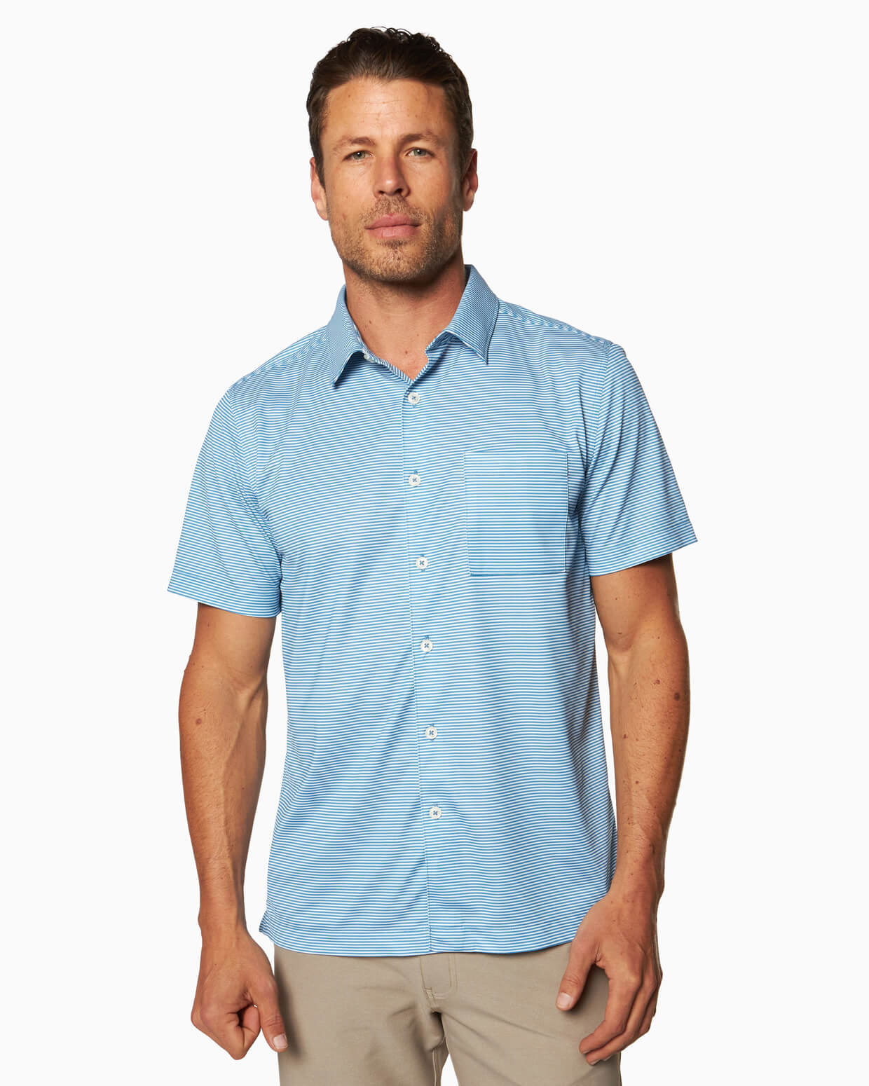 Myrtle Beach | Performance Button-Up MYRTLE OCEAN front