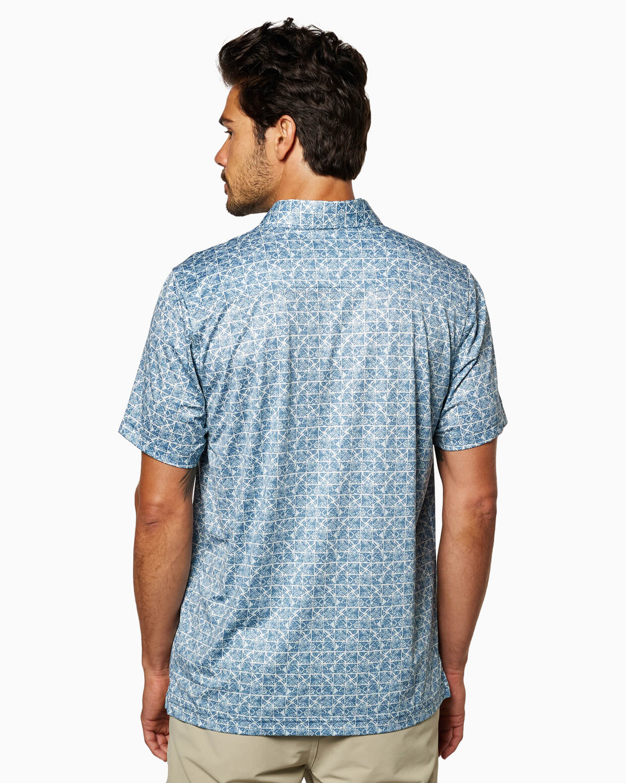Ace Polo | Blue Batik Block