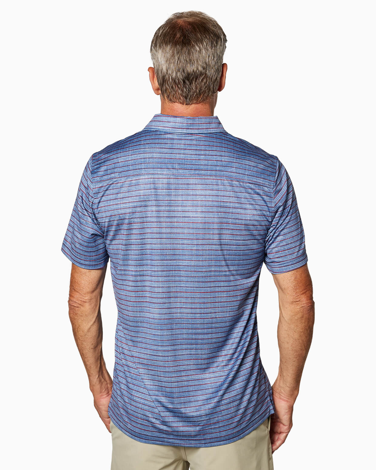 Ace Polo | Navy Multi Stripe