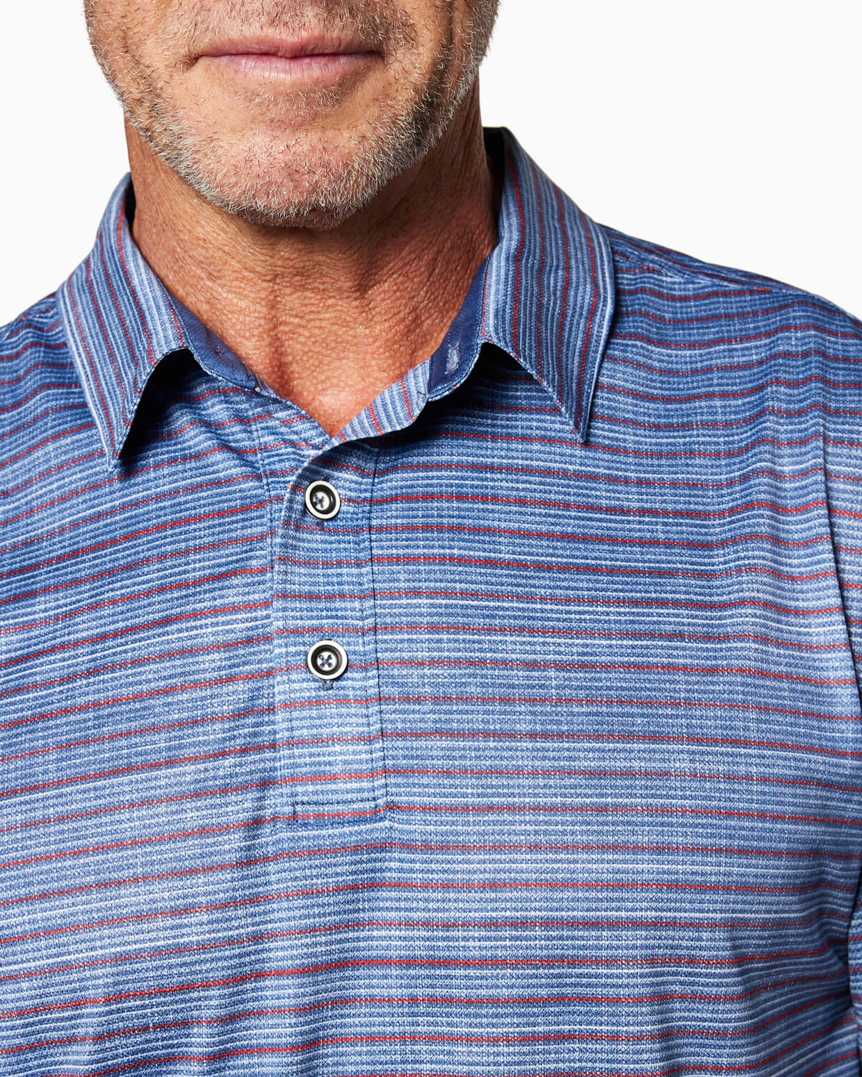 Ace Polo | Navy Multi Stripe