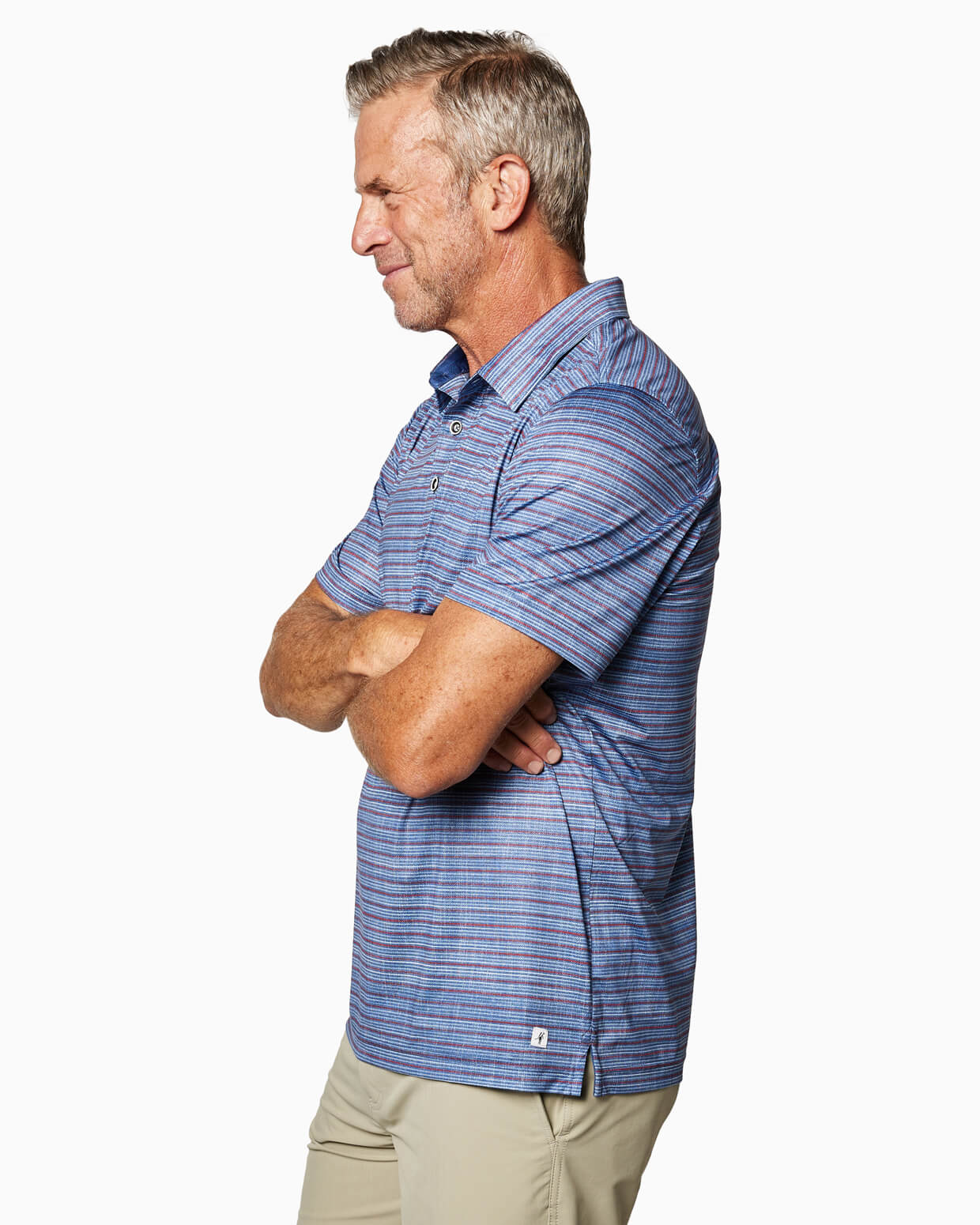Ace Polo | Navy Multi Stripe