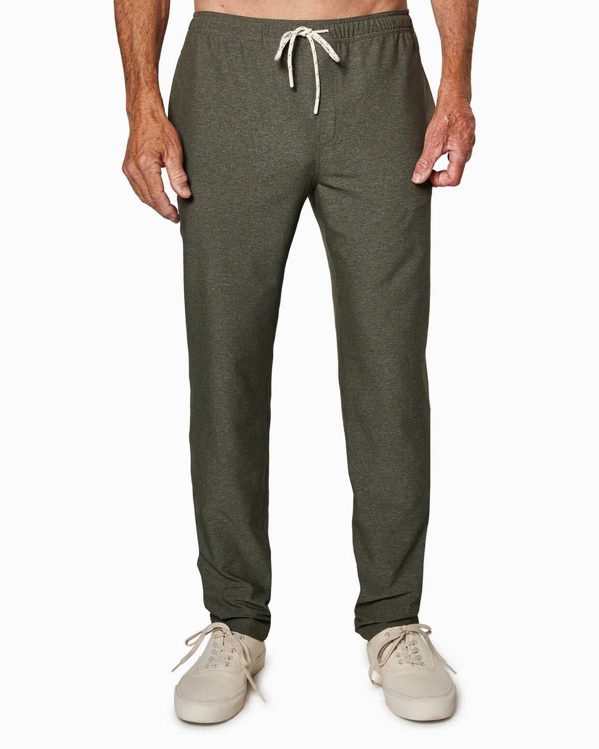 Cojo | Elastic Waist Pant COJO OLIVE front #color_cojo olive
