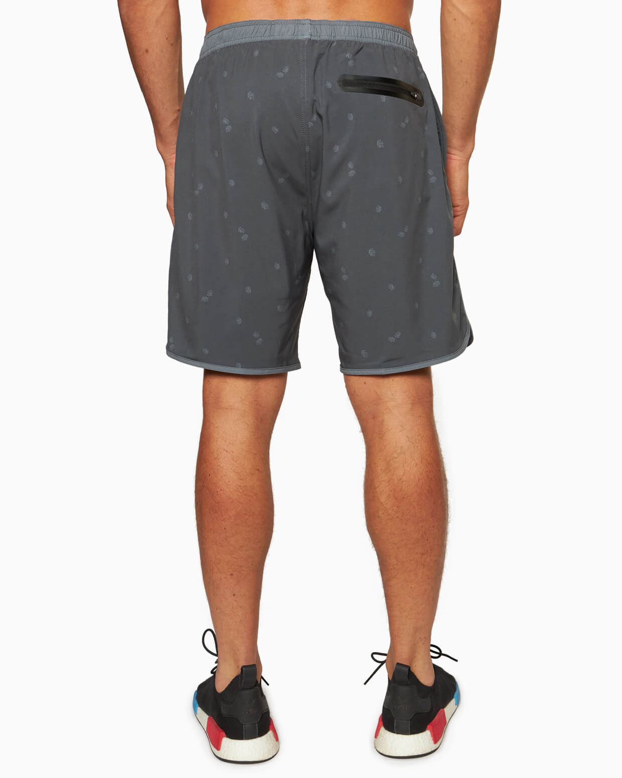 Ridge | Athletic Short CHARCOAL PALM back