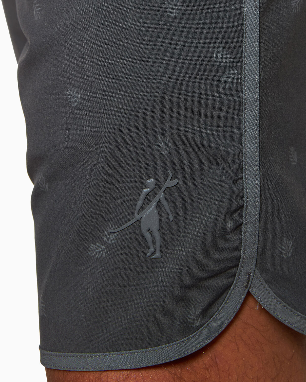 Ridge | Athletic Short CHARCOAL PALM detail