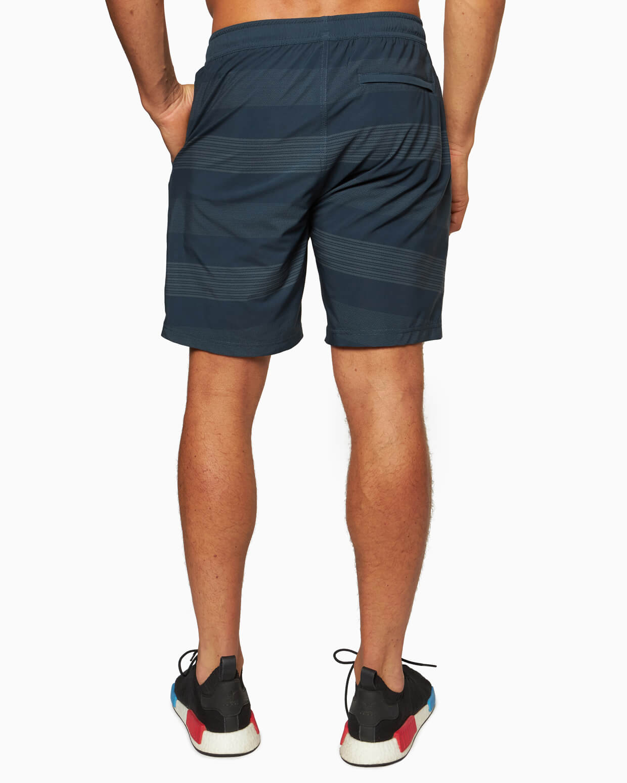 Avalon | Athletic Short NAVY FEED STRIPE back